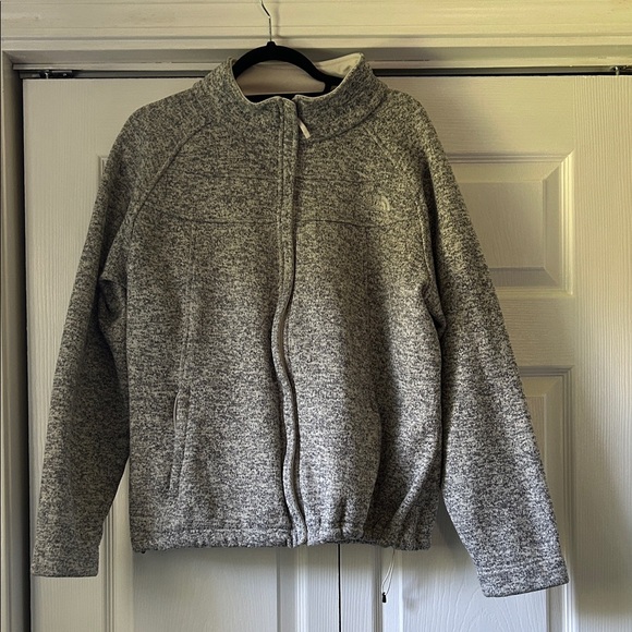 Heather Gray North Face Full-Zip Jacket - Picture 1 of 3